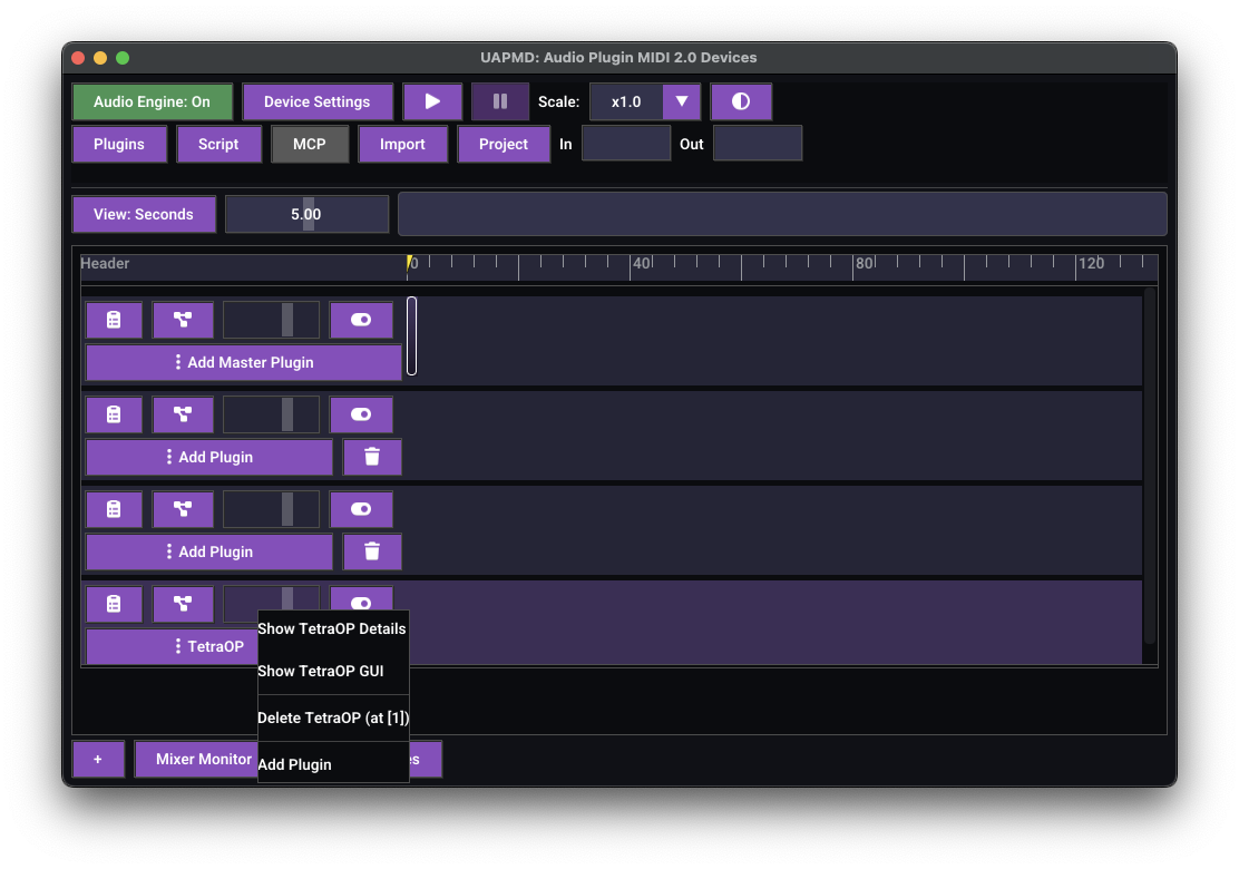 uampd-app plugin context action